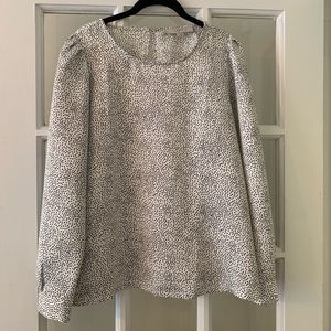 LOFT Dot Print Shirt Size L